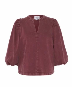 Dames blouse bordeaux