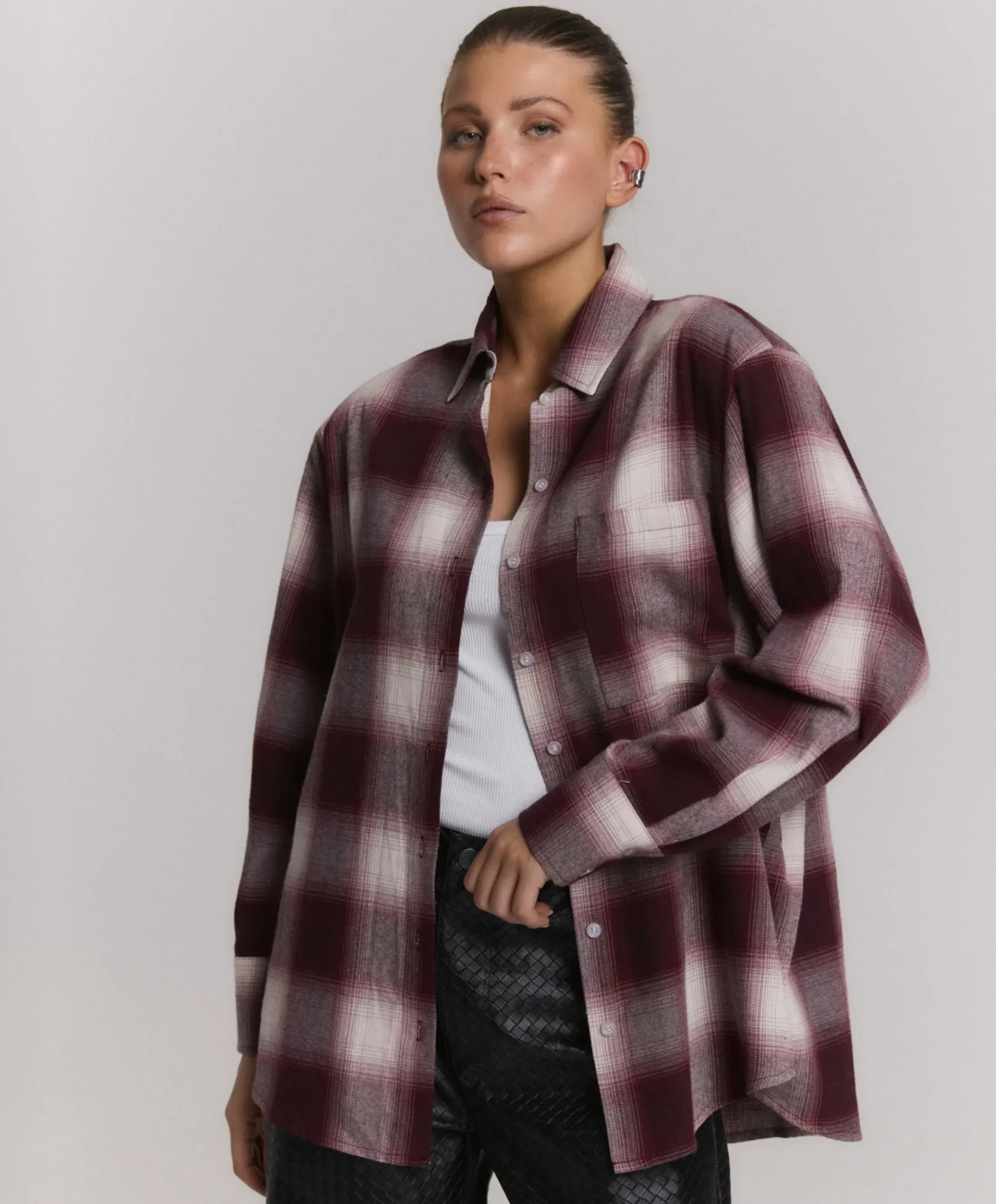 Dames blouse bordeaux
