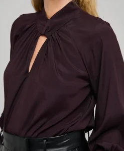 Dames blouse bordeaux