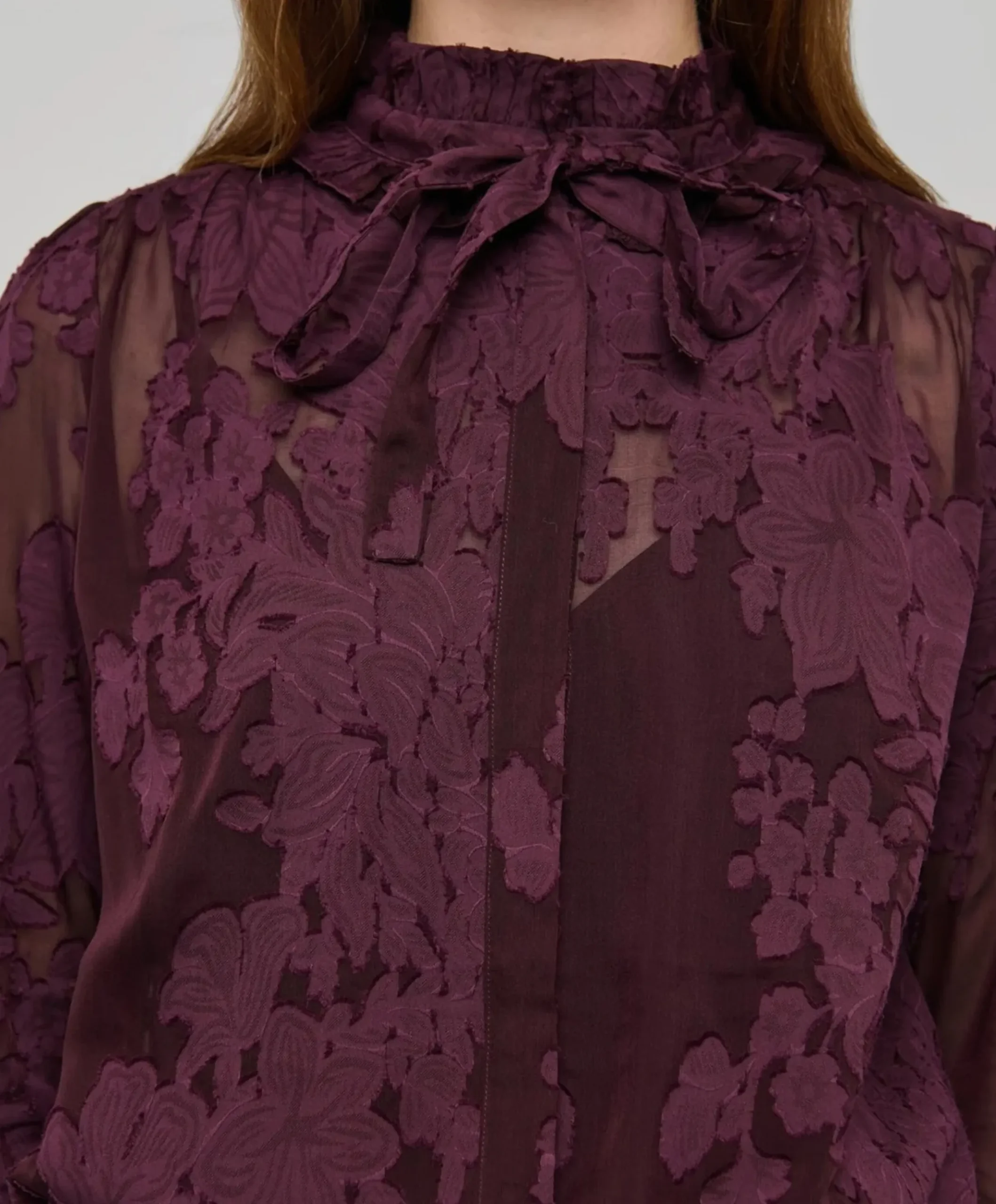 Dames blouse bordeaux