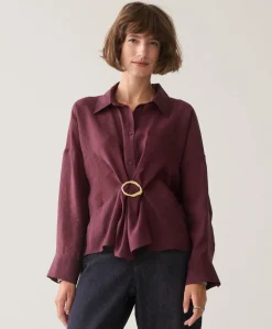 Dames blouse bordeaux