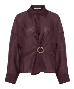 Dames blouse bordeaux