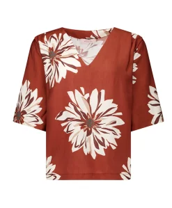 Dames blouse brique