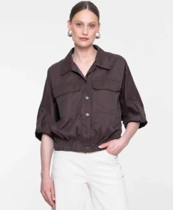 Dames blouse bruin