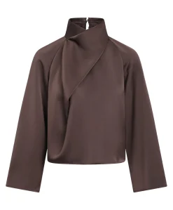 Dames blouse bruin