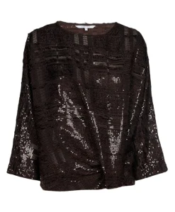 Dames blouse bruin