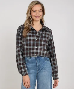 Dames blouse bruin