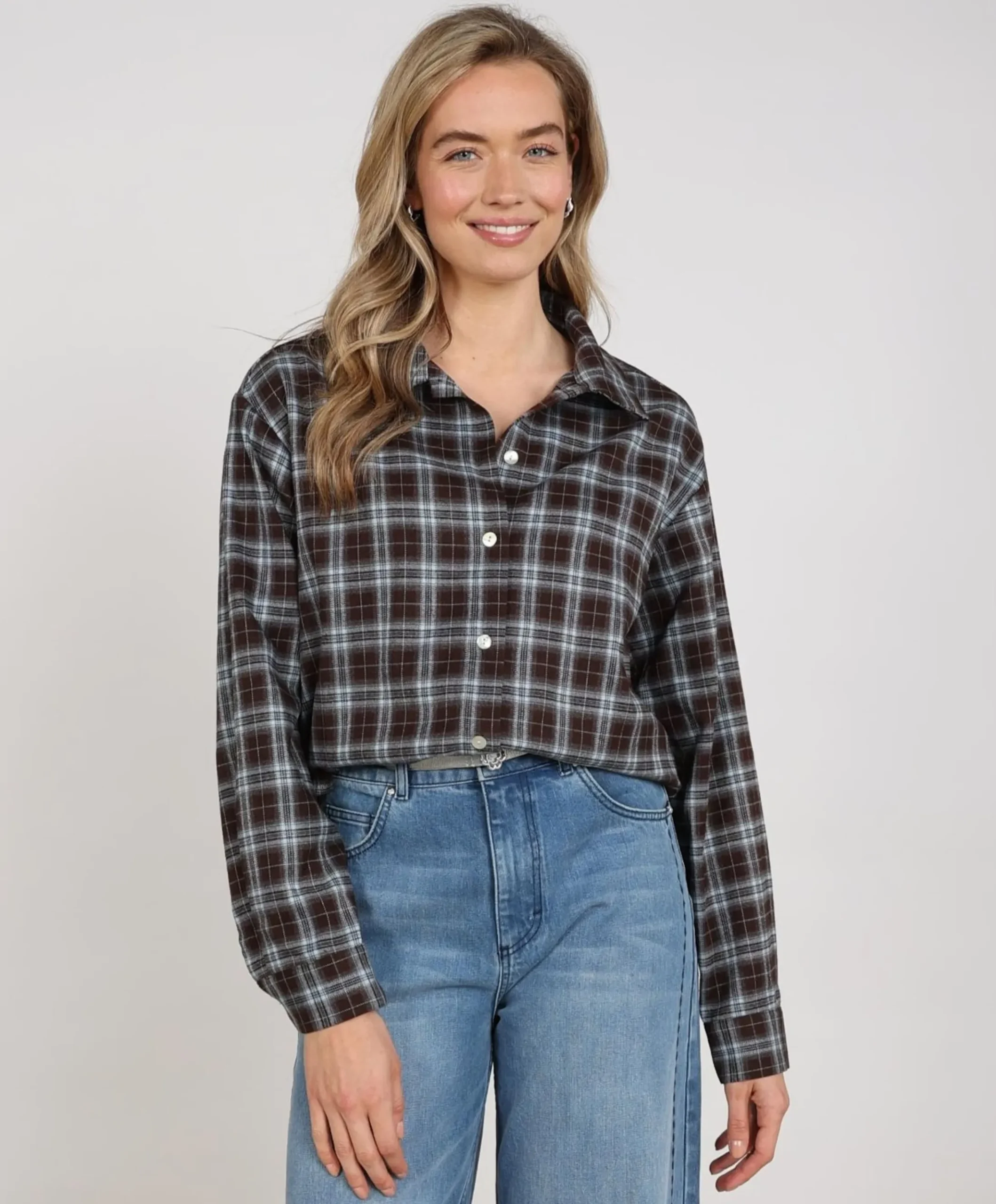 Dames blouse bruin