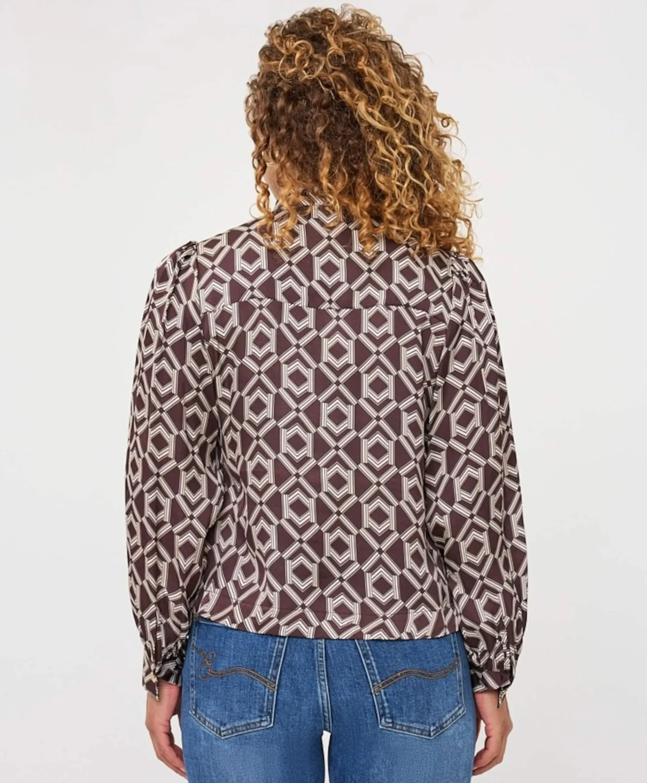 Dames blouse bruin