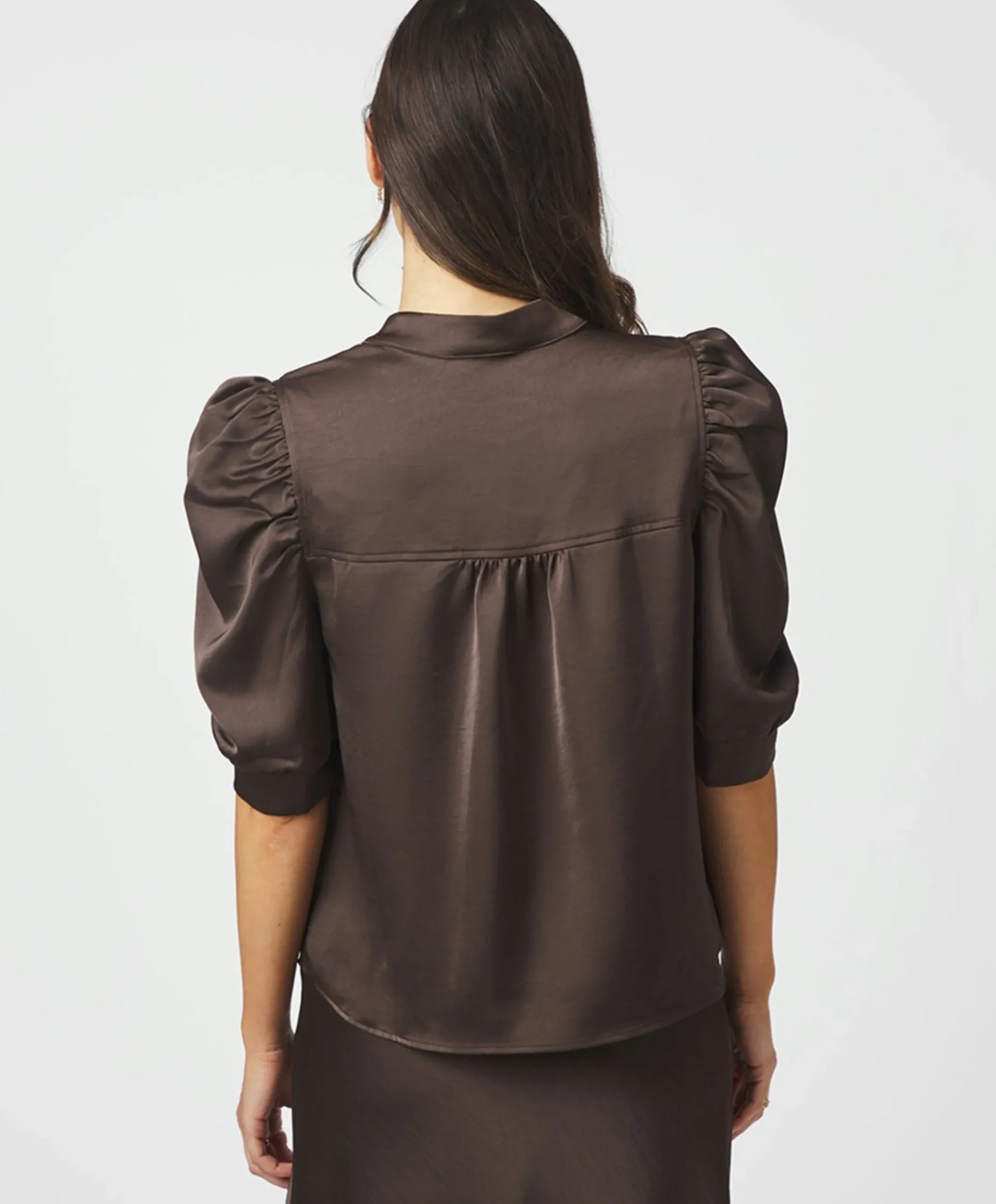 Dames blouse bruin
