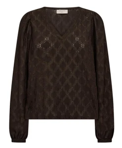 Dames blouse bruin