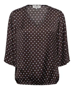 Dames blouse bruin