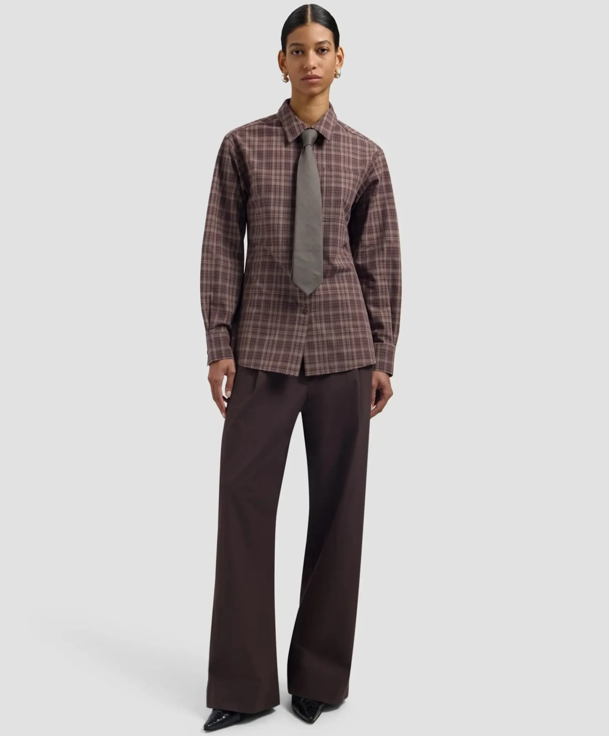 Dames blouse bruin