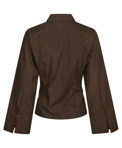 Dames blouse bruin