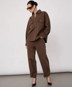Dames blouse bruin