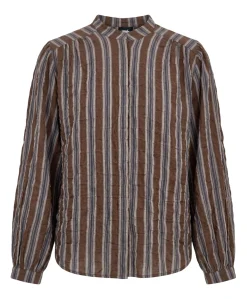 Dames blouse bruin