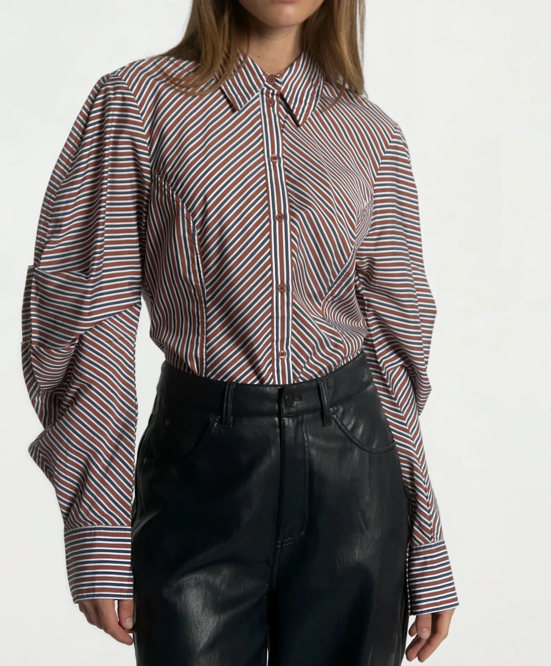 Dames blouse bruin