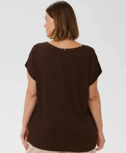 Dames blouse bruin