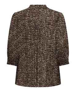 Dames blouse bruin