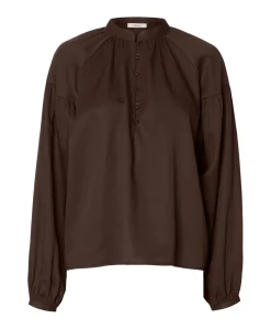 Dames blouse bruin