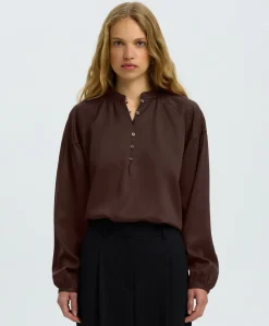 Dames blouse bruin