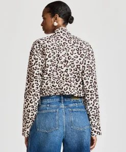 Dames blouse bruin