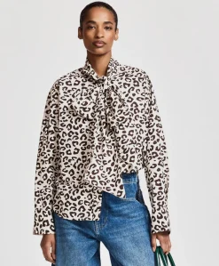 Dames blouse bruin