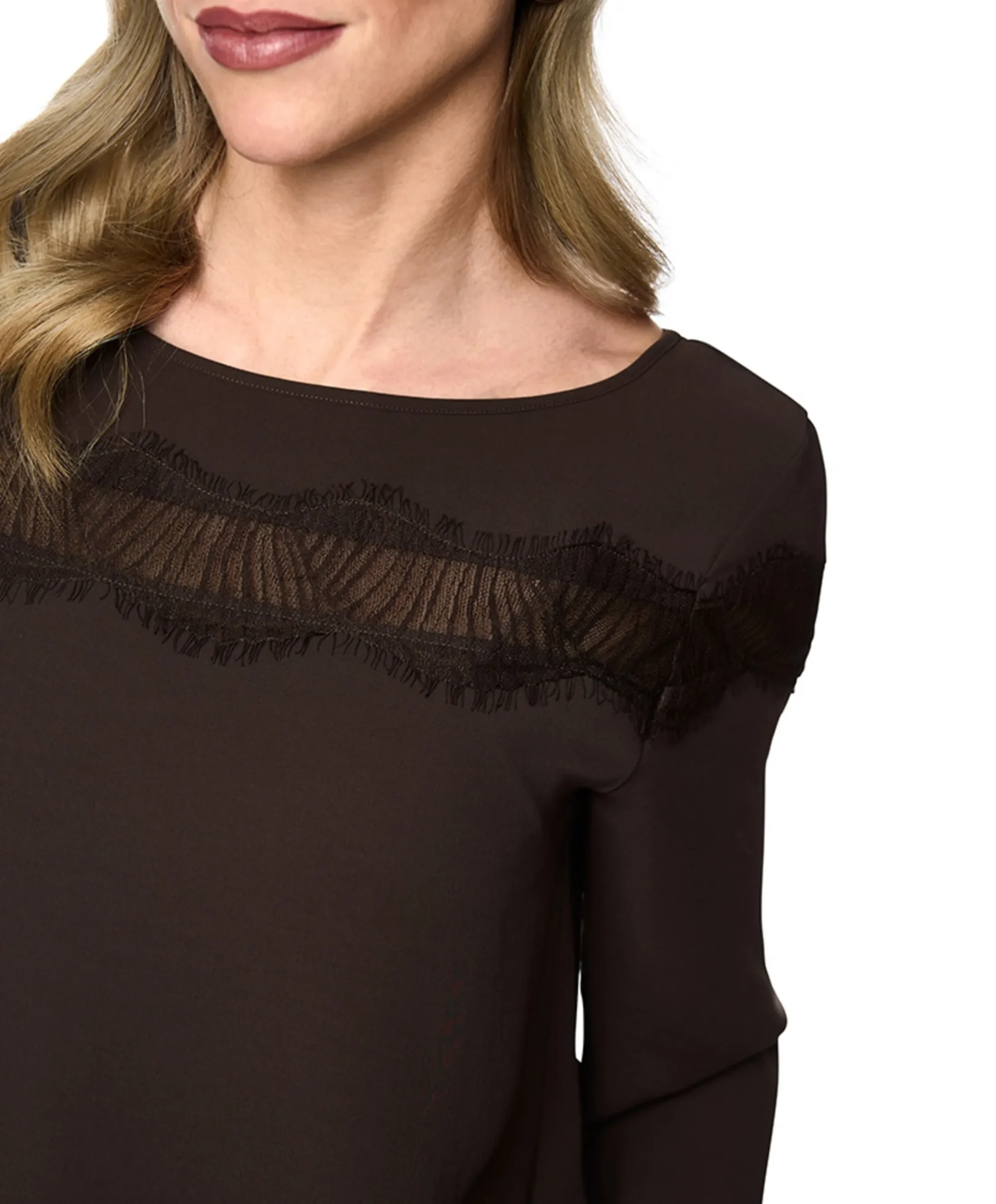 Dames blouse bruin
