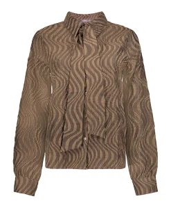 Dames blouse bruin
