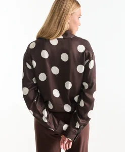 Dames blouse bruin