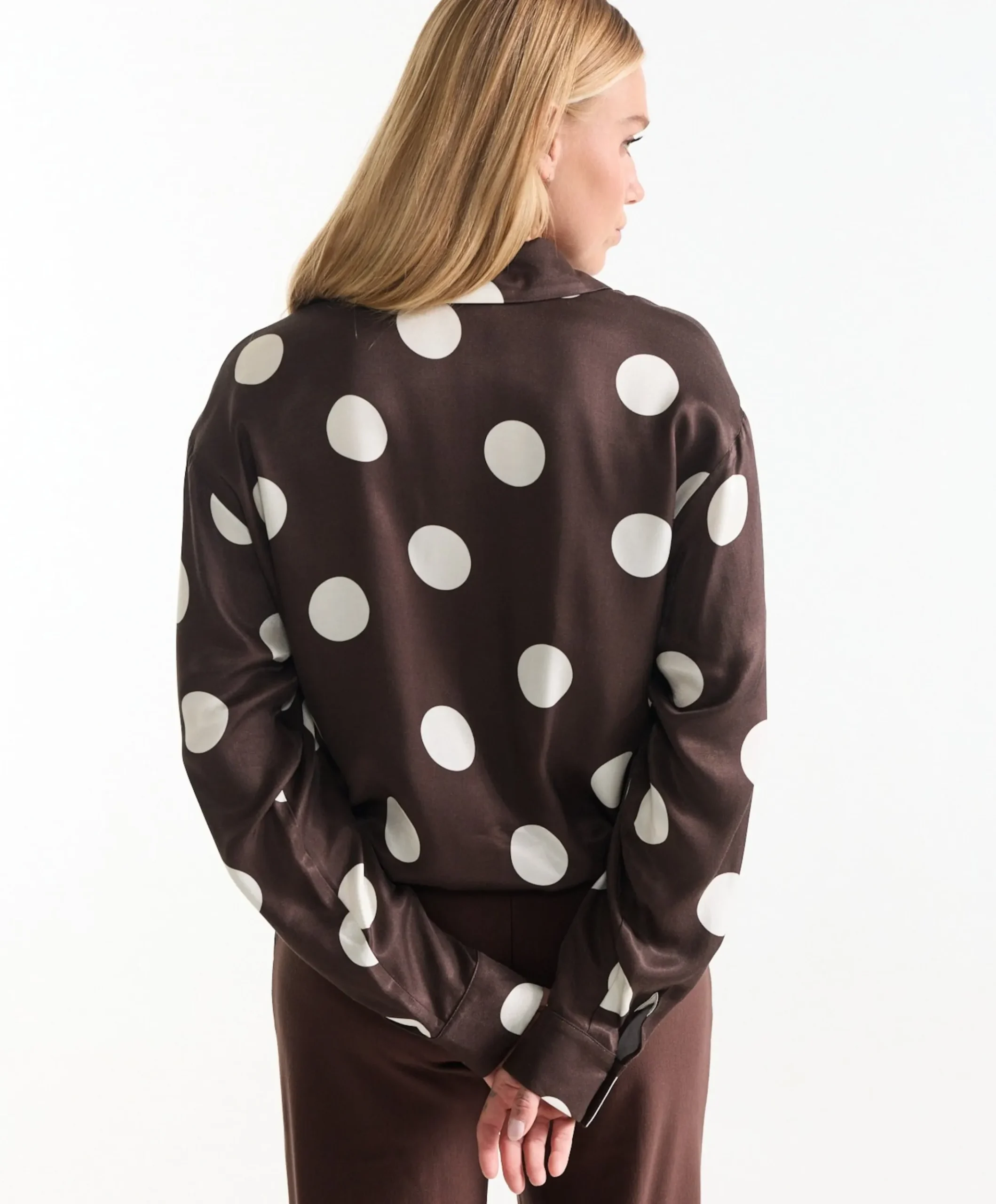 Dames blouse bruin
