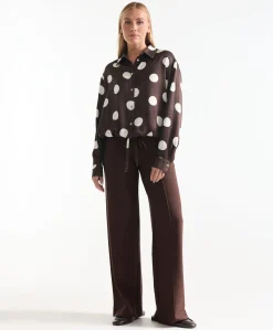 Dames blouse bruin