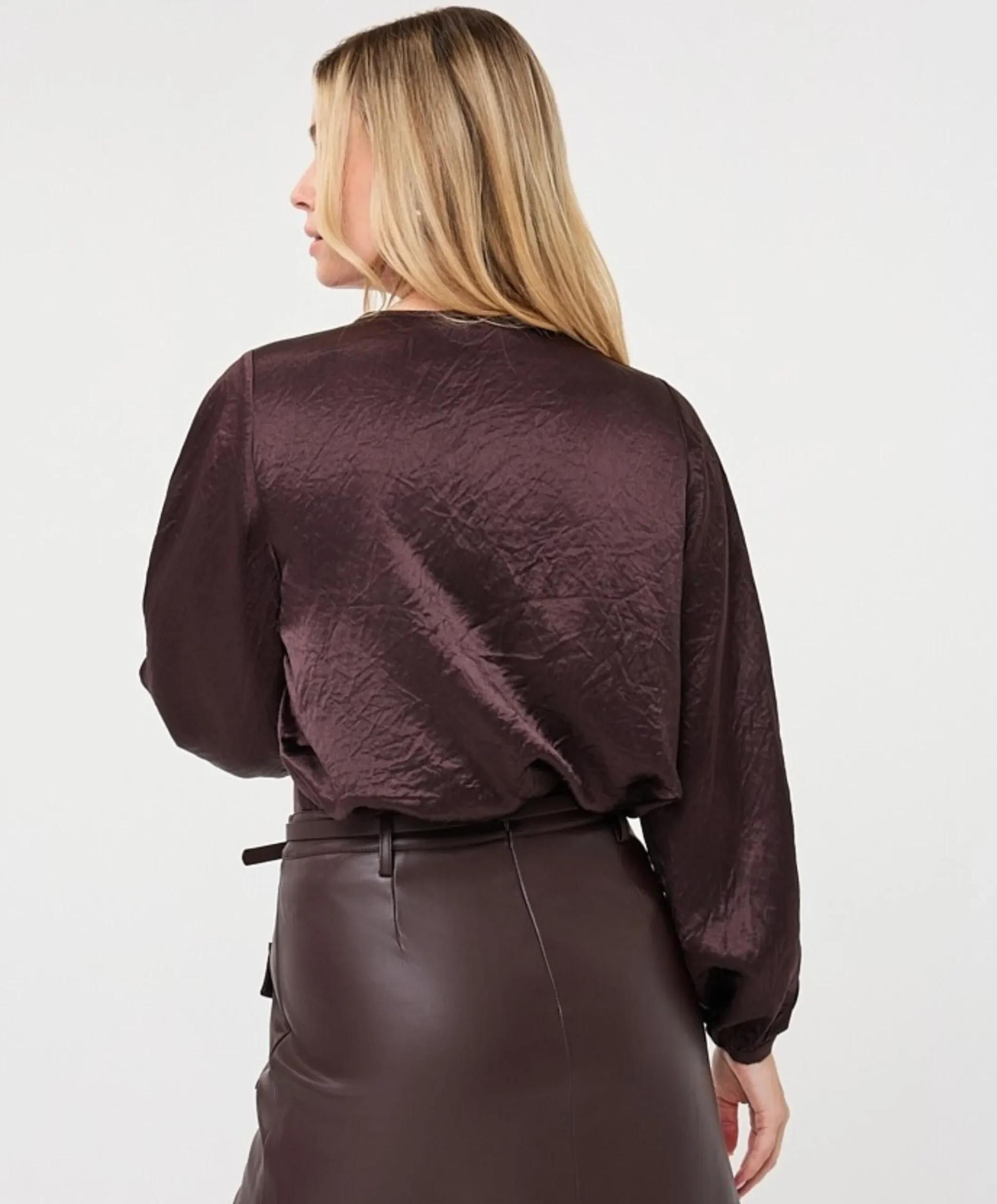 Dames blouse bruin