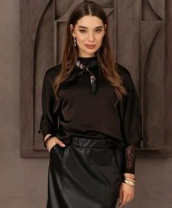 Dames blouse bruin