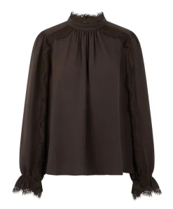 Dames blouse bruin