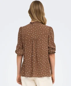 Dames blouse bruin