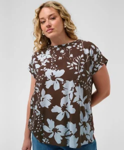 Dames blouse bruin
