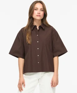 Dames blouse bruin