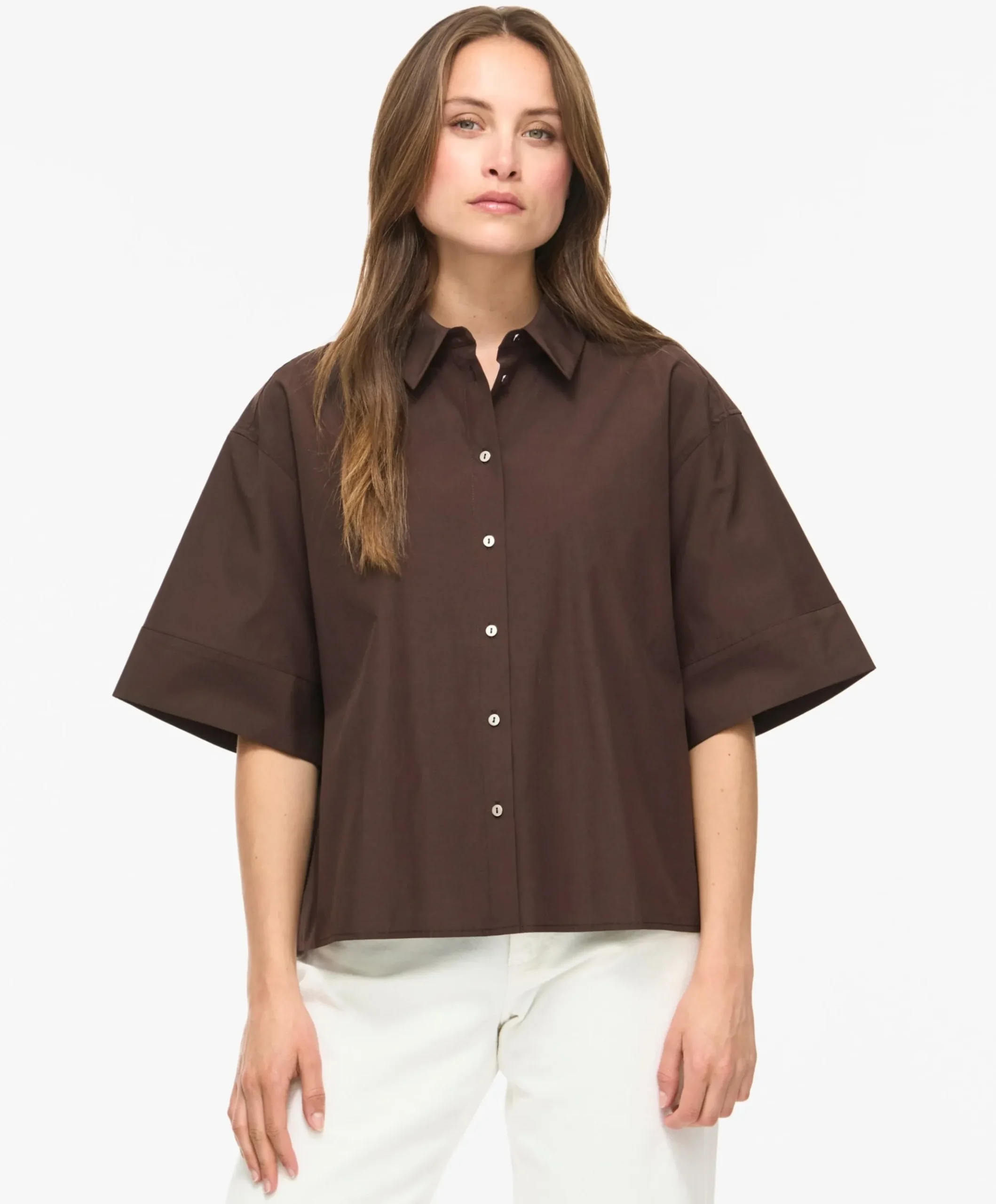 Dames blouse bruin