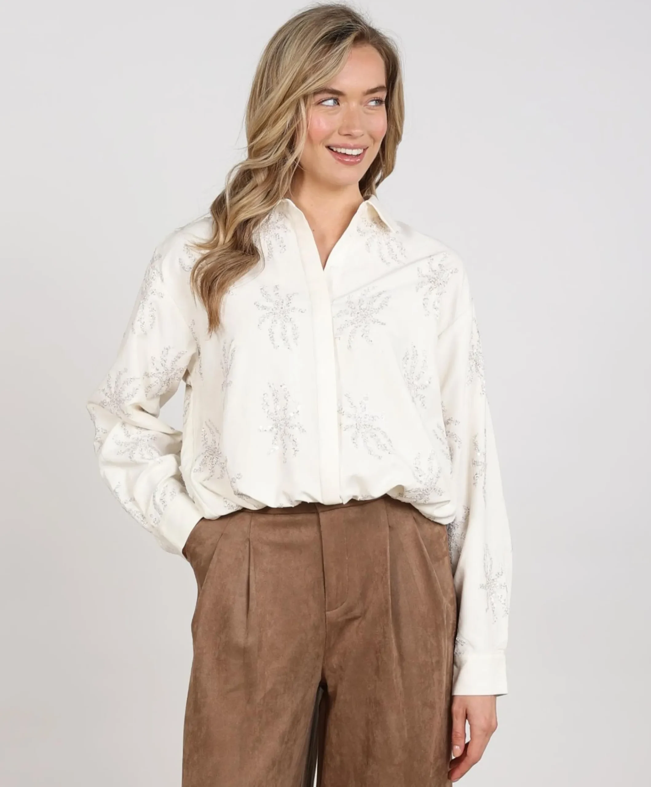 Dames blouse ecru