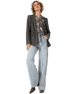 Dames blouse grijs