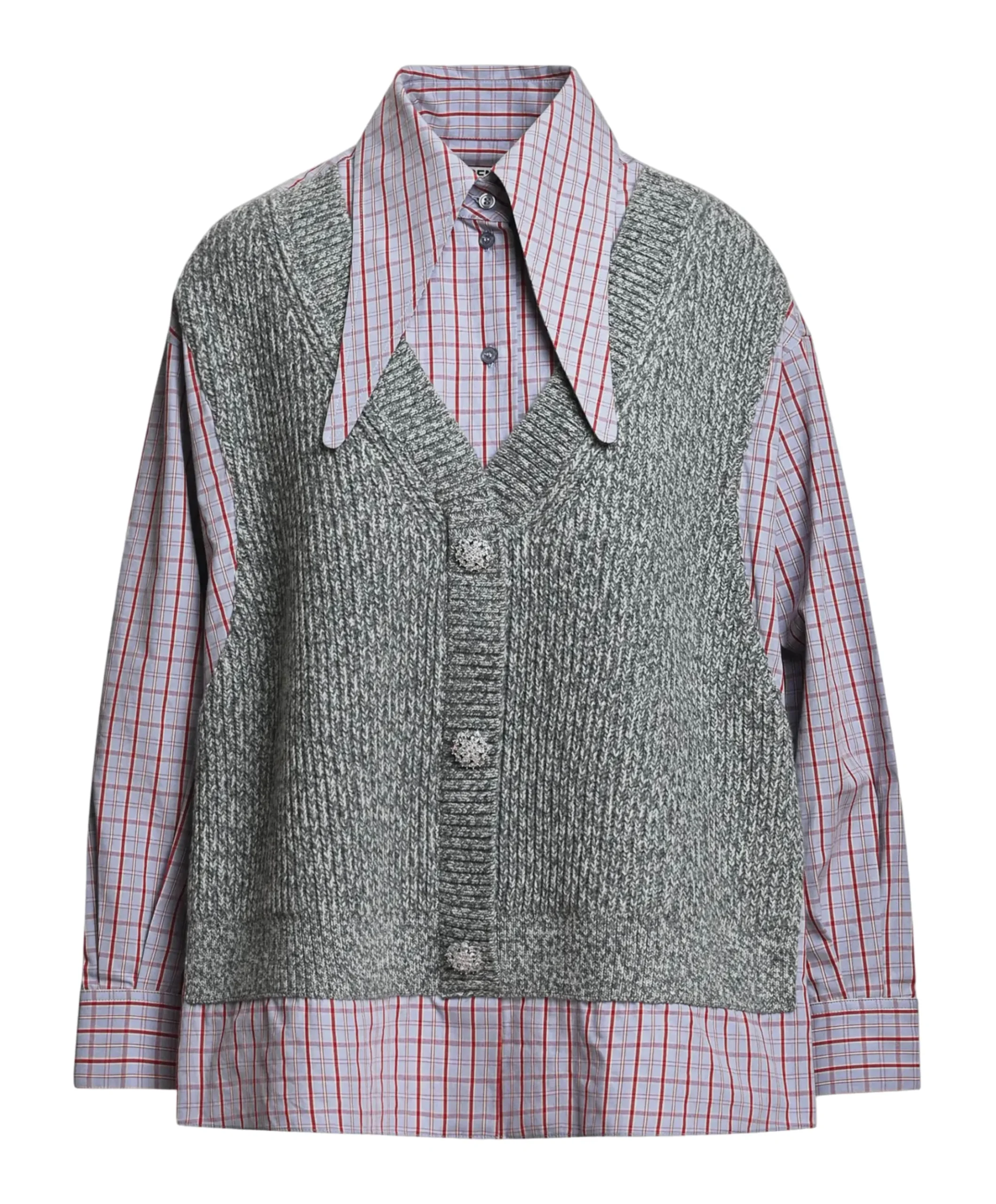 Dames blouse grijs