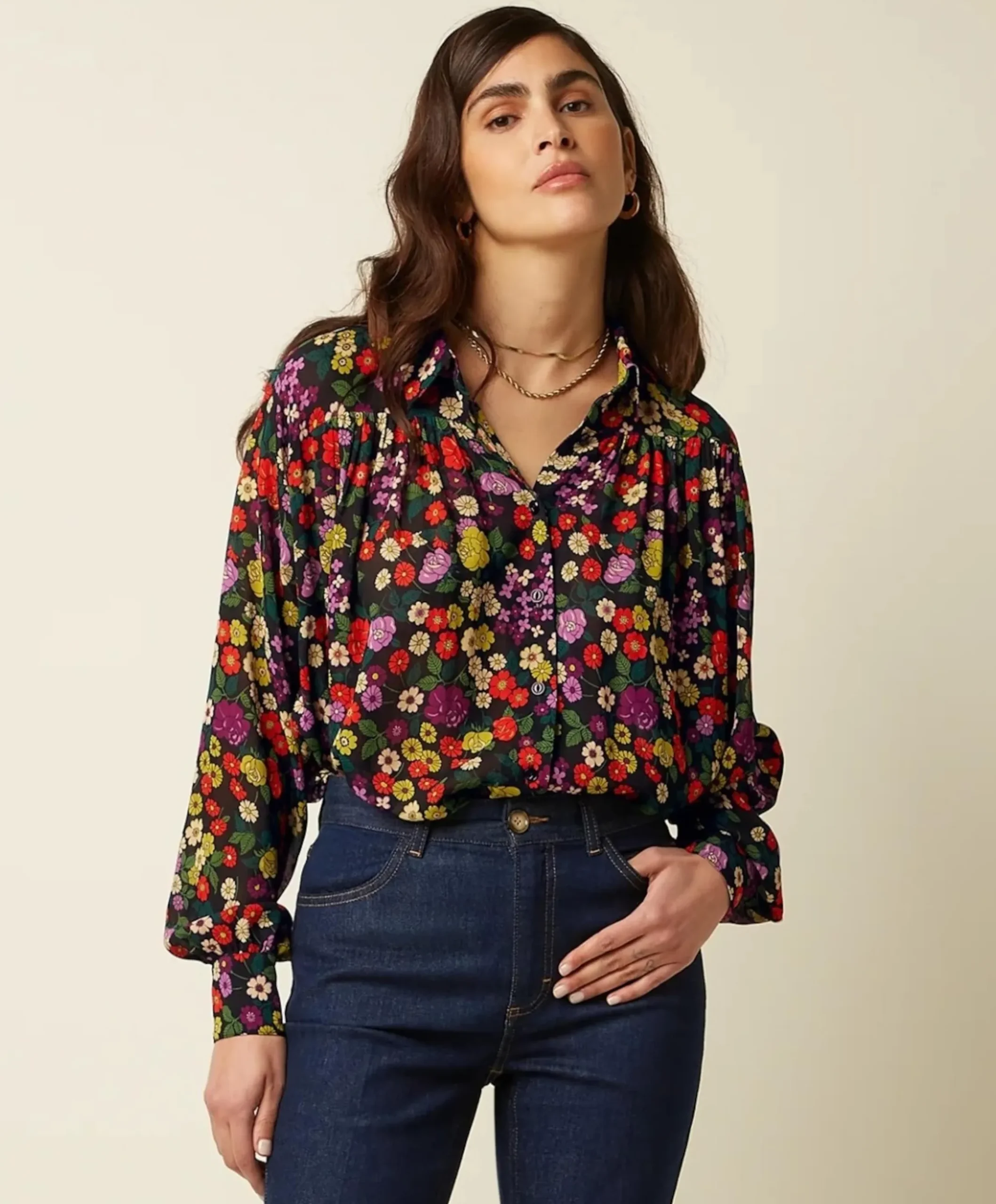 Dames blouse multicolor