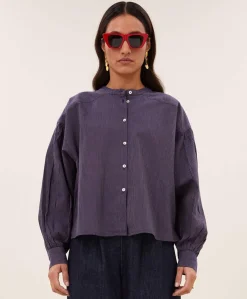 Dames blouse paars
