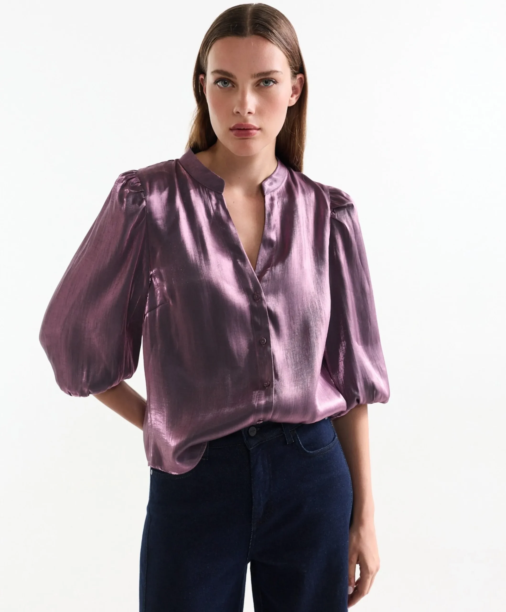 Dames blouse paars