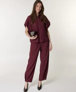 dames broek bordeaux