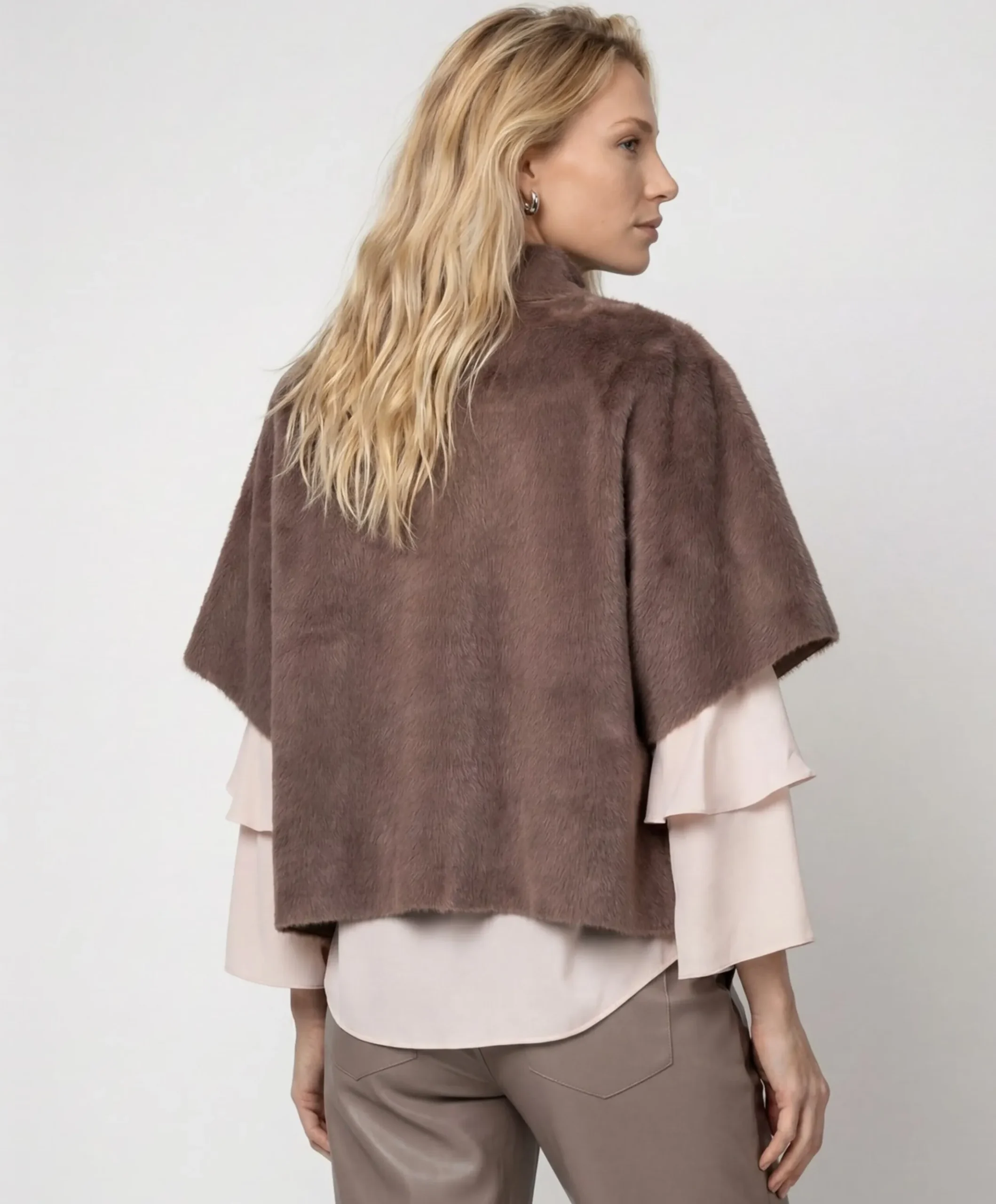 Dames cape beige