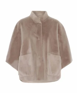 Dames cape beige