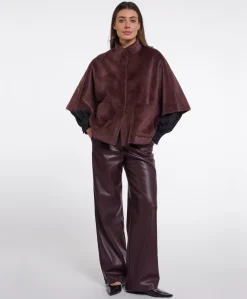 Dames cape bruin