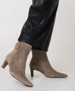 dames enkellaarzen beige